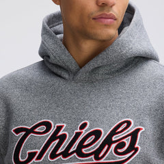 Kansas City Chiefs IconicFleece Tipped Hoodie Athletic Heather Gray | Fanatics