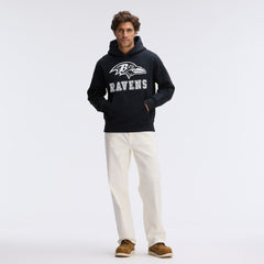 Baltimore Ravens IconicFleece Flocked Hoodie Black | Fanatics