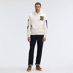 Baltimore Ravens IconicFleece Letterman Hoodie Oatmeal | Fanatics