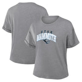 Utah Mammoth Fanatics Women's Tribute Tri-Blend Boxy T-Shirt - Heather Gray - NHL