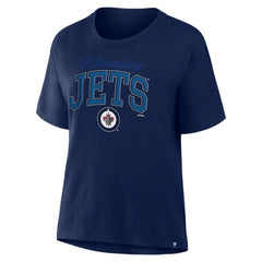 Winnipeg Jets Fanatics Women's Line Change Legacy T-Shirt - Navy - NHL