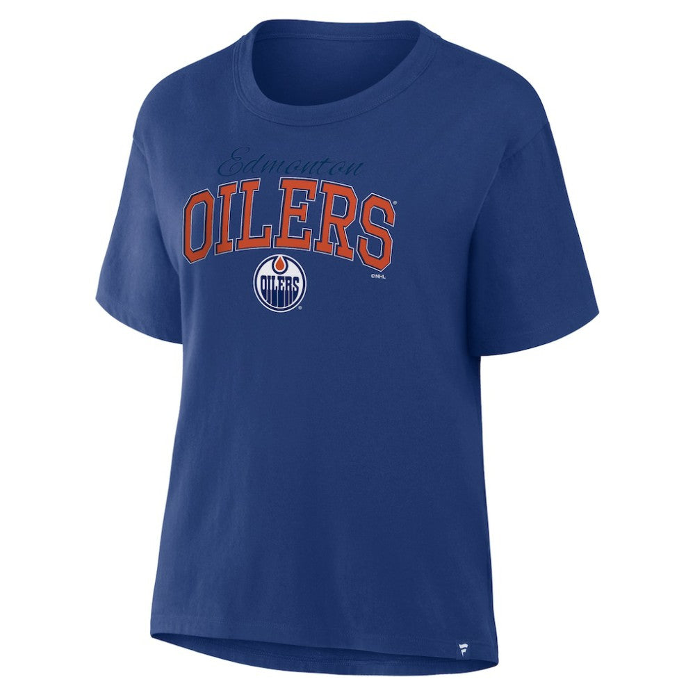 Edmonton Oilers Fanatics Women's Line Change Legacy T-Shirt - Royal - NHL