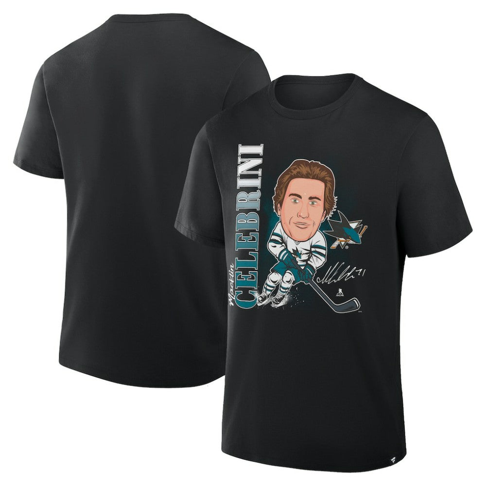 Macklin Celebrini San Jose Sharks Fanatics Caricature Player T-Shirt - Black - NHL