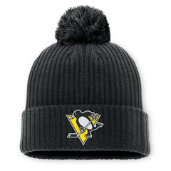 Pittsburgh Penguins Fanatics 2025 NHL Global Series Sweden Cuffed Knit Hat with Pom - Black - NHL