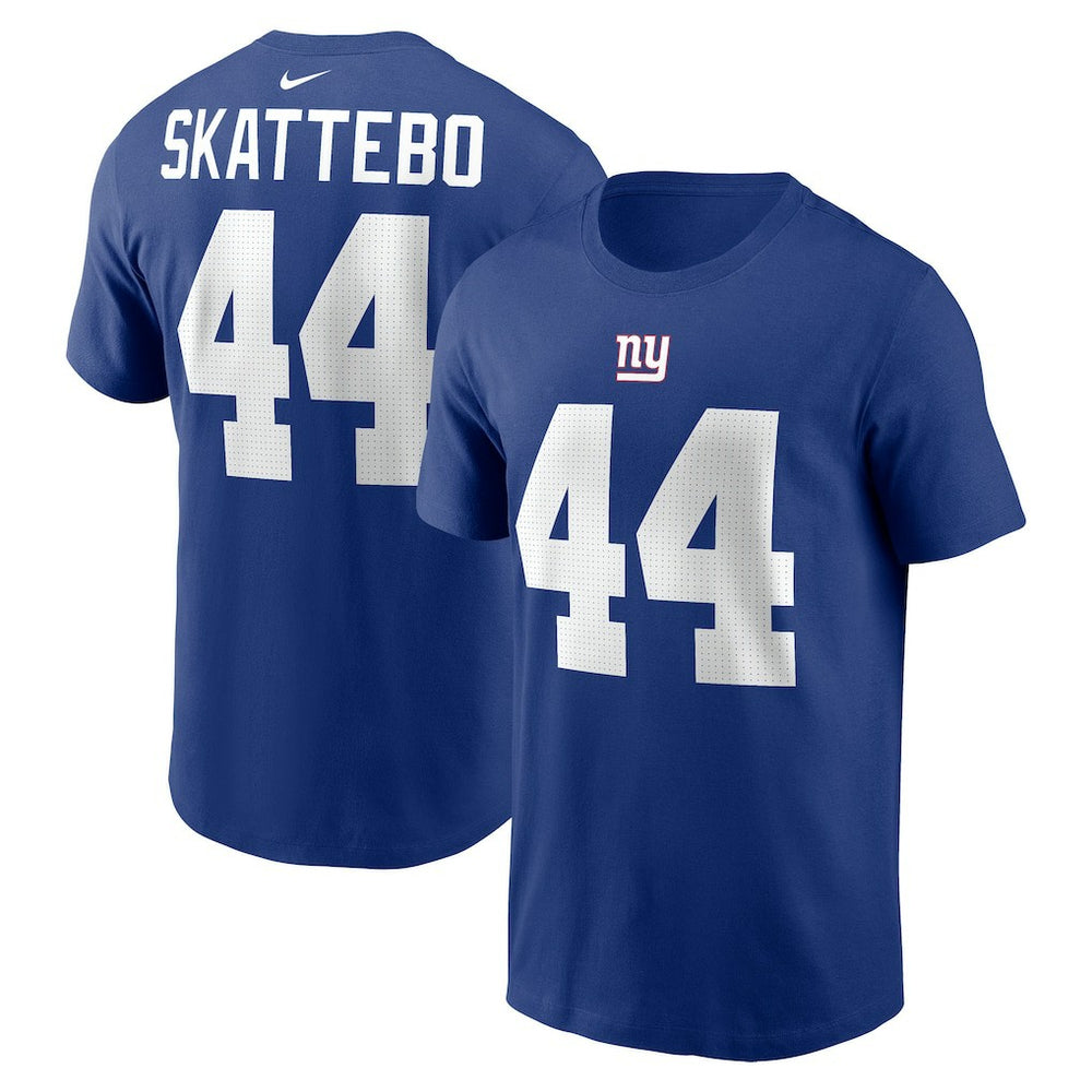 Cam Skattebo New York Giants Name & Number T-Shirt Royal | Nike for Sale