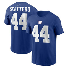 Cam Skattebo New York Giants Name & Number T-Shirt Royal | Nike for Sale