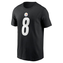 Aaron Rodgers Pittsburgh Steelers Name & Number T-Shirt Black | Nike for Sale