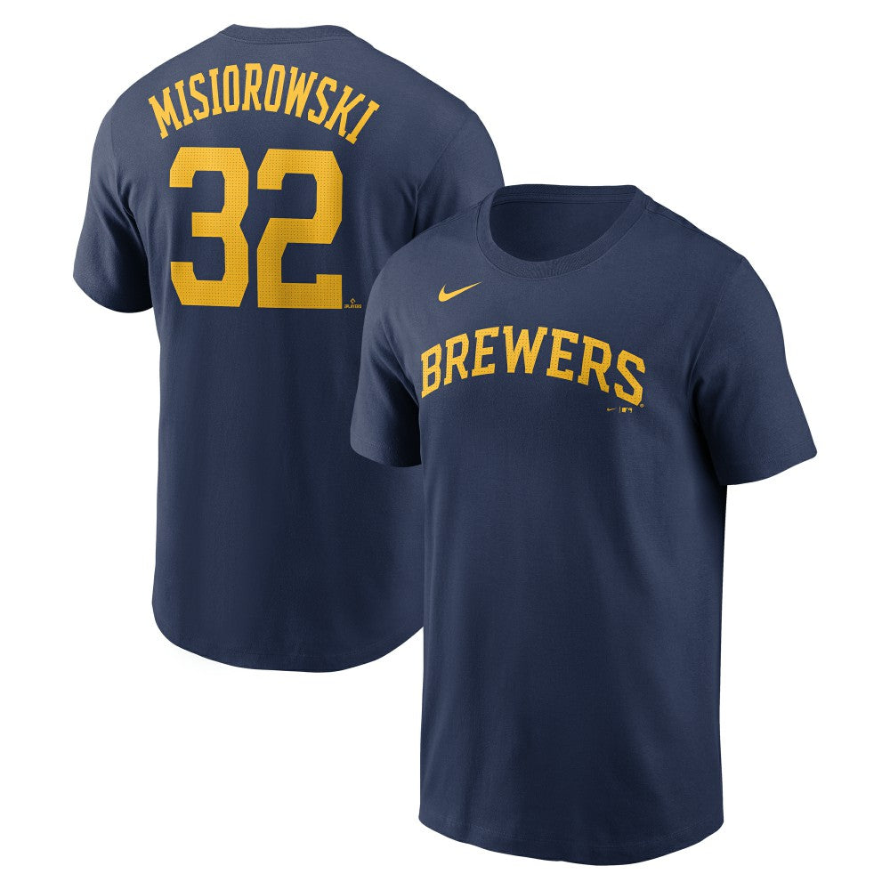 Jacob Misiorowski Milwaukee Brewers Nike Fuse Name & Number T-Shirt - MLB