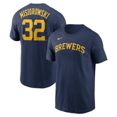 Jacob Misiorowski Milwaukee Brewers Nike Fuse Name & Number T-Shirt - MLB