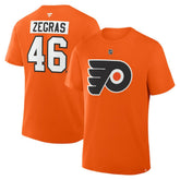 Trevor Zegras Philadelphia Flyers Fanatics Authentic Stack Name & Number T-Shirt - Orange - NHL
