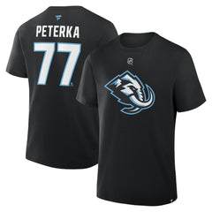JJ Peterka Utah Mammoth Fanatics Authentic Stack Name & Number T-Shirt - Black - NHL
