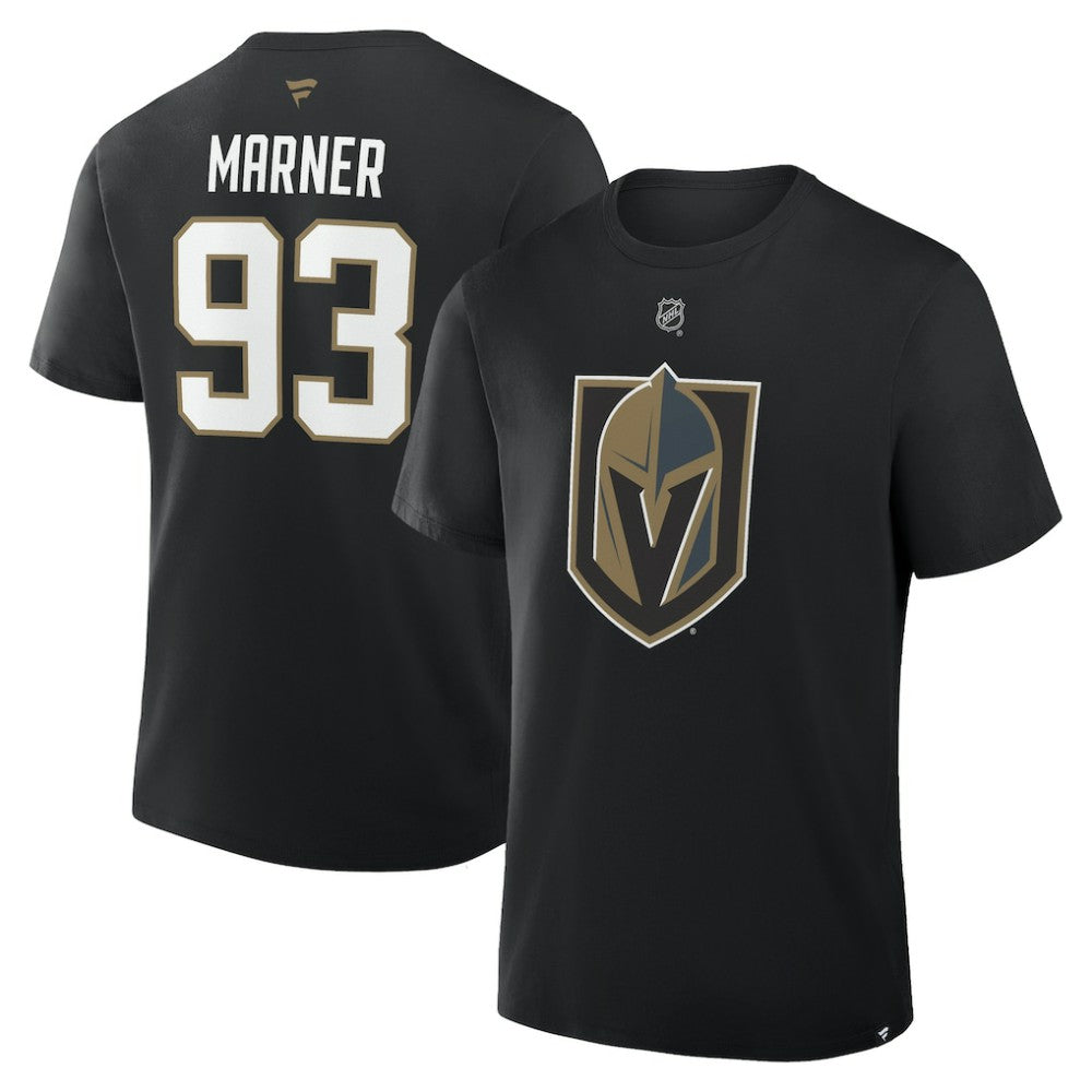 Mitch Marner Vegas Golden Knights Fanatics Authentic Stack Name & Number T-Shirt - Black - NHL
