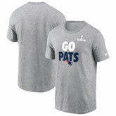 New England Patriots Super Bowl LX Fast As Fast Gets T-Shirt Heather Gray | Nike for Sale