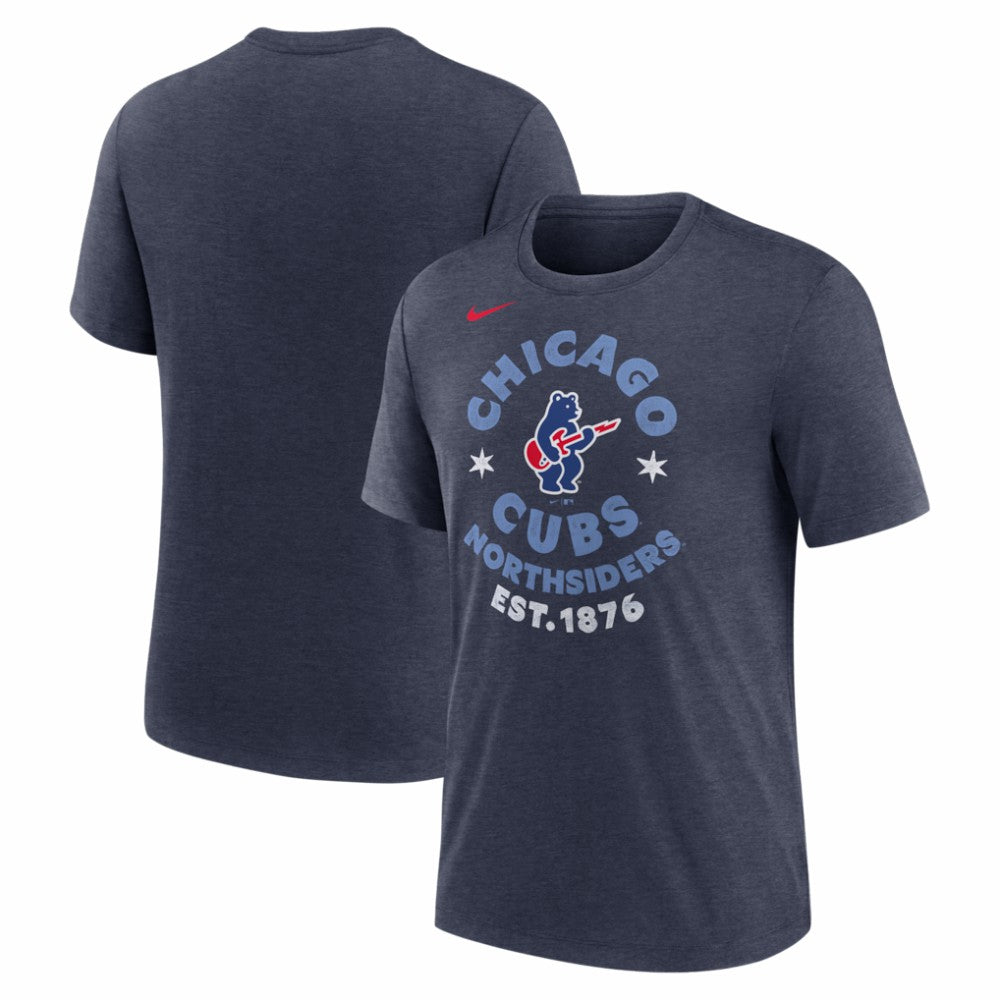 Chicago Cubs Nike Electric Bear Tri-Blend T-Shirt - MLB
