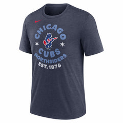 Chicago Cubs Nike Electric Bear Tri-Blend T-Shirt - MLB