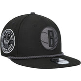 Brooklyn Nets Back Laurels 9FIFTY Snapback Hat Black - NBA