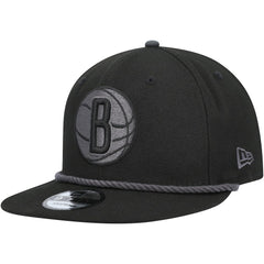 Brooklyn Nets Back Laurels 9FIFTY Snapback Hat Black - NBA