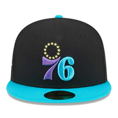 Philadelphia 76ers Arcade Scheme 59FIFTY Fitted Hat Black/Turquoise - NBA