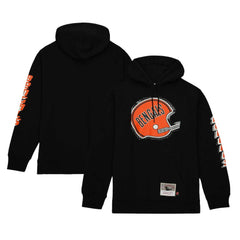 Cincinnati Bengals Gridiron Classics Big Face 7.0 Pullover Hoodie Black | Mitchell & Ness