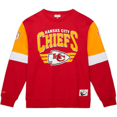 Kansas City Chiefs Gridiron Classics Allover 3.0 Pullover Sweatshirt Scarlet | Mitchell & Ness
