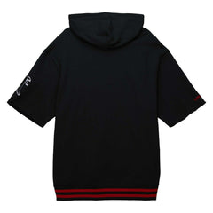 Atlanta Falcons Pre-Game Short Sleeve Pullover Hoodie Black | Mitchell & Ness