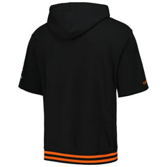 Cincinnati Bengals Pre-Game Short Sleeve Pullover Hoodie Black | Mitchell & Ness