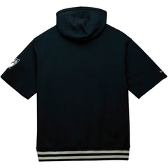 Las Vegas Raiders Pre-Game Short Sleeve Pullover Hoodie Black | Mitchell & Ness