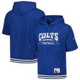 Indianapolis Colts Pre-Game Short Sleeve Pullover Hoodie Royal | Mitchell & Ness