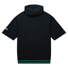 New York Jets Pre-Game Short Sleeve Pullover Hoodie Black | Mitchell & Ness