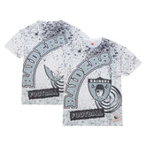 Las Vegas Raiders Team Burst Sublimated T-Shirt White | Mitchell & Ness