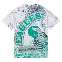 Philadelphia Eagles Team Burst Sublimated T-Shirt White | Mitchell & Ness