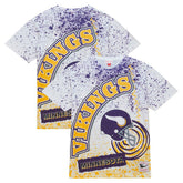 Minnesota Vikings Team Burst Sublimated T-Shirt White | Mitchell & Ness