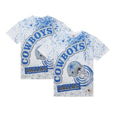 Dallas Cowboys Team Burst Sublimated T-Shirt White | Mitchell & Ness