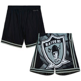 Las Vegas Raiders Big Face 7.0 Fashion Shorts Black | Mitchell & Ness