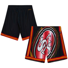 San Francisco 49ers Big Face 7.0 Fashion Shorts Black | Mitchell & Ness