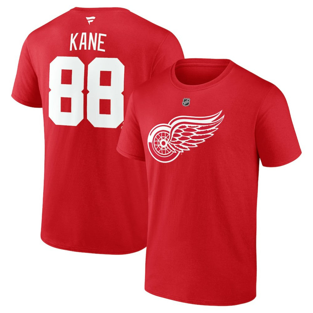 Patrick Kane Detroit Red Wings Fanatics Authentic Stack Name & Number T-Shirt - Red - NHL