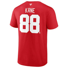 Patrick Kane Detroit Red Wings Fanatics Authentic Stack Name & Number T-Shirt - Red - NHL