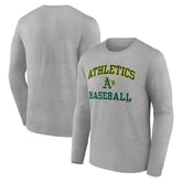 Athletics Logo Athletic Heart & Soul Long Sleeve T-Shirt - MLB