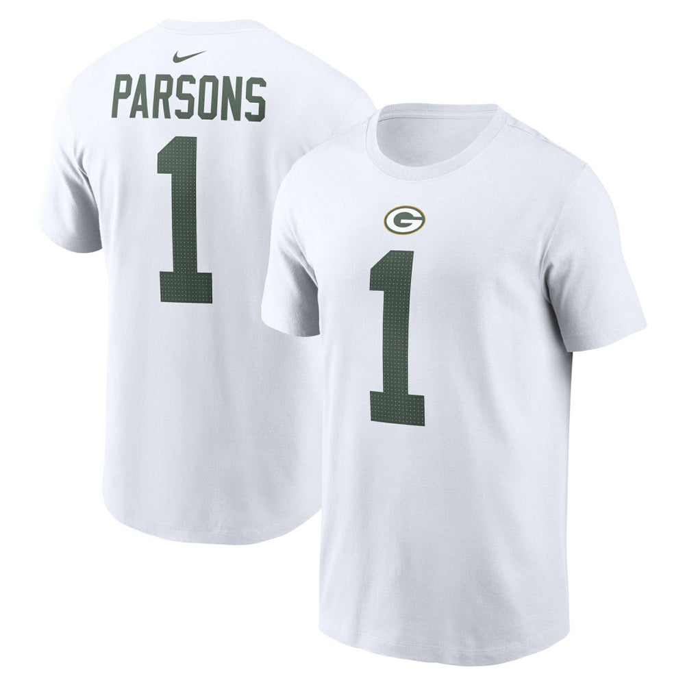 Micah Parsons Green Bay Packers Player Name & Number T-Shirt White | Nike for Sale