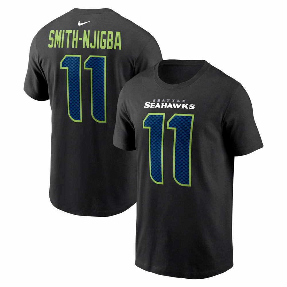 Jaxon Smith-Njigba Seattle Seahawks Carbon Name & Number T-Shirt Black | Nike for Sale