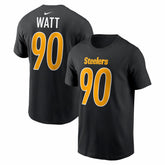T.J. Watt Pittsburgh Steelers Carbon Name & Number T-Shirt Black | Nike for Sale