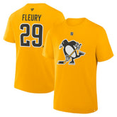 Marc-Andre Fleury Pittsburgh Penguins Fanatics Authentic Stack Name & Number T-Shirt - Gold - NHL