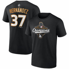 Teoscar Hernández Los Angeles Dodgers Fanatics 2025 World Series Champions Name & Number T-Shirt - MLB