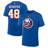 Matthew Schaefer New York Islanders Fanatics Authentic Stack Name & Number T-Shirt - Royal - NHL