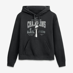 Seattle Seahawks Women's Super Bowl LX Champions Locker Room Trophy Collection Hoodie Black | Nike for Sale