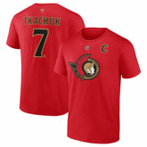 Brady Tkachuk Ottawa Senators Fanatics Captain's Patch Authentic Stack Name & Number T-Shirt - Red - NHL