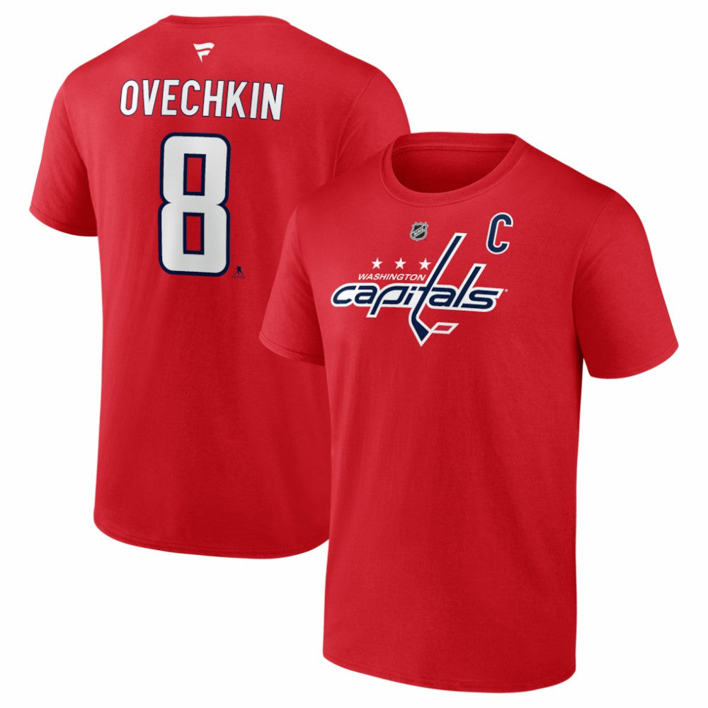 Alexander Ovechkin Washington Capitals Fanatics Authentic Stack Name & Number T-Shirt - Red - NHL