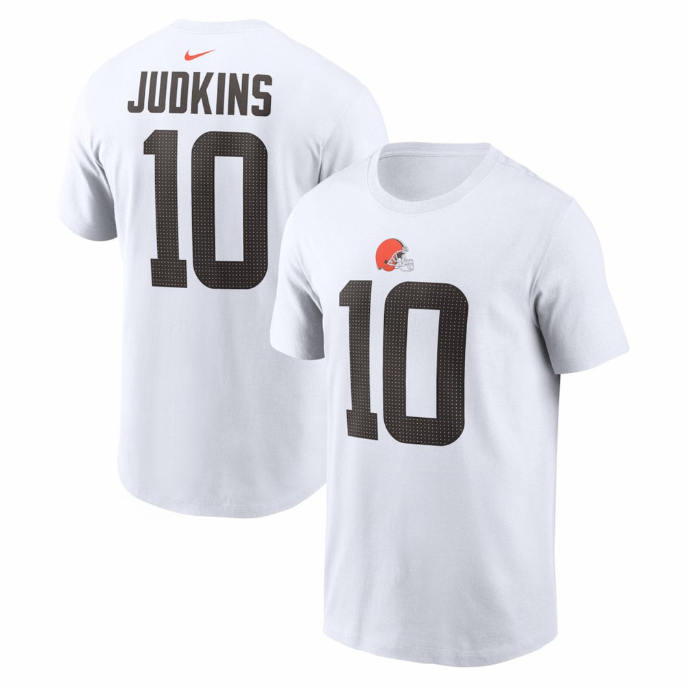 Quinshon Judkins Cleveland Browns Name & Number T-Shirt White | Nike for Sale