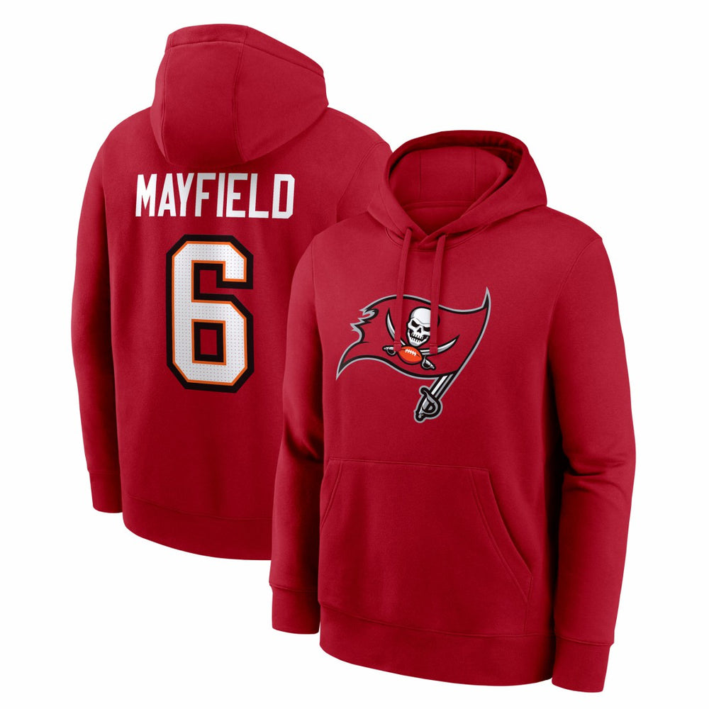 Baker Mayfield Tampa Bay Buccaneers Player Name & Number Fleece Hoodie Red | Nike for Sale