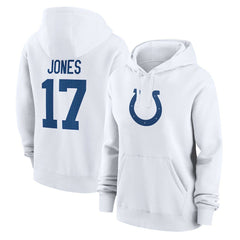 Daniel Jones Indianapolis Colts Women's Player Name & Number Fleece Hoodie White | Nike for Sale